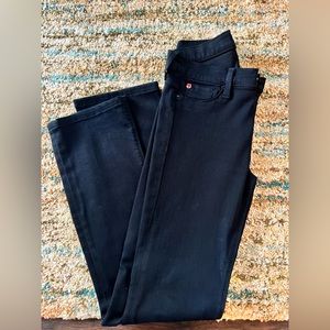 Hudson Black Jeans with flare bottoms